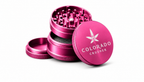 Colorado Crusher Leaf Design 4-Piece Herb Grinder in Pink - Aircraft-Grade Aluminum