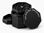Colorado Crusher Hexagon Design 4-Piece Herb Grinder in Black - Aircraft-Grade Aluminum