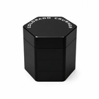 Colorado Crusher Hexagon Design 4-Piece Herb Grinder Black - Closed Top View